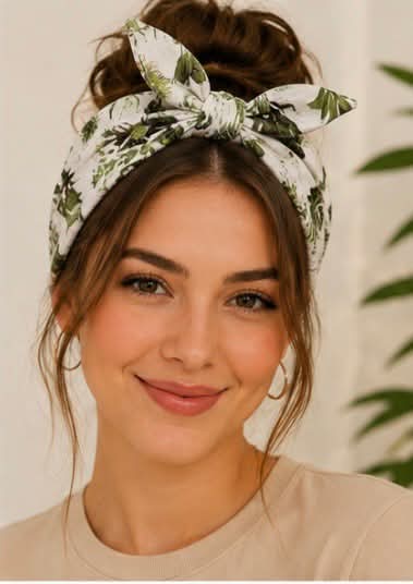 Bandana de hoja verde